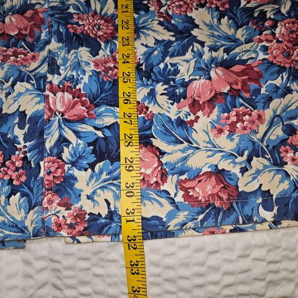 MDM Designs Skirt Womens 20W Blue Pink Floral Vintage USA Made Denim Maxi Skirt - Picture 11 of 11